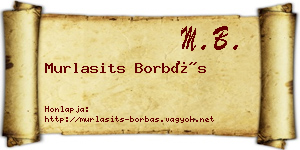 Murlasits Borbás névjegykártya